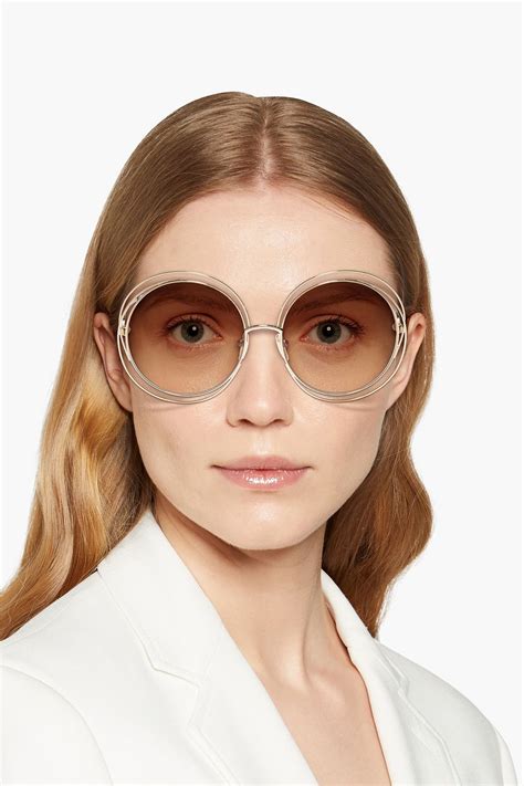 marc jacobs round-frame gold-tone sunglasses